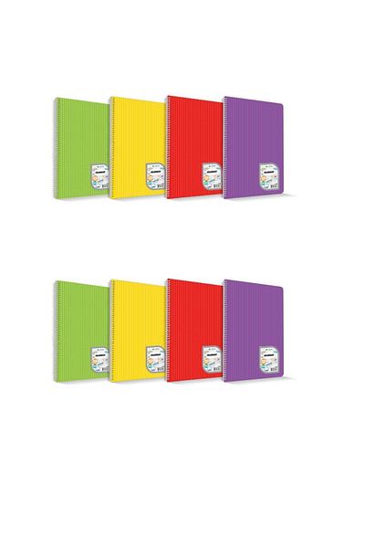 ÇINAR DEFTER Çınar A4 96 Sheets Spiral - 4 Squares 4 Lines Notebook