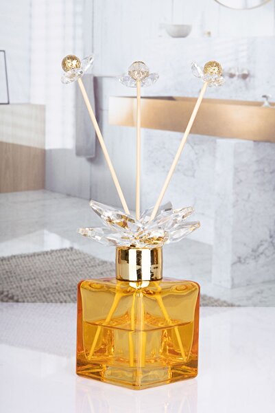 Lizzy Kristal Başlıklı Ve Kristal Detaylı Dekoratif  Cam Koku Şişesi