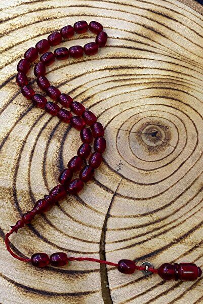Agai Silver Special System Original Red Fire Amber Prayer Beads with Tassels
