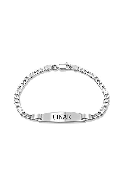 Agai Silver Isimli Model Gümüş Çocuk Künyesi Bileklik