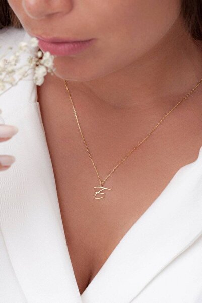 GÜMÜŞ 24 Ayar Has Altın Kaplama E Baş Harfi 24 Ayar Has Altın Kaplama Kolye