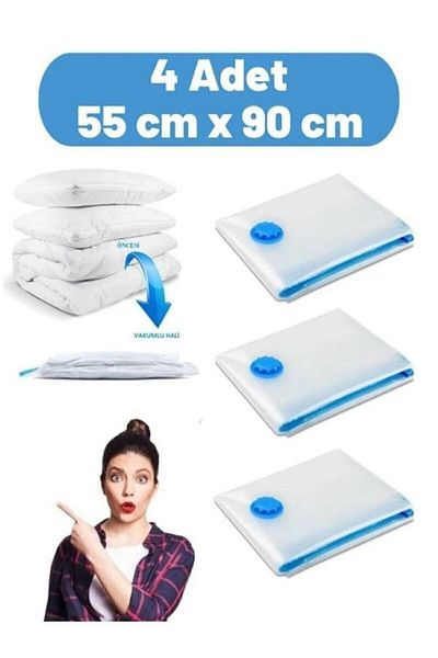gogidigo aradığın o 4 Pieces Vacuumed Storage Quilt and Wardrobe Organizer - 55*90 Bag