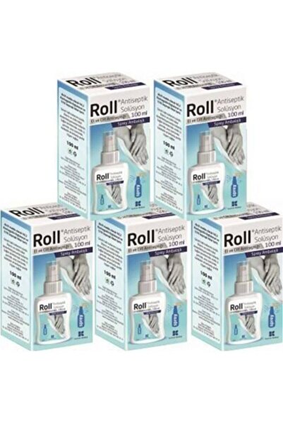 Roll Antiseptik Solüsyon El Ve Cilt Dezenfektanı 100 ml -5 Adet