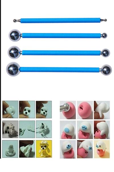 Dytac Çiçek Ütüsü Mavi Metal 4 ' Lü Set (EB-19)