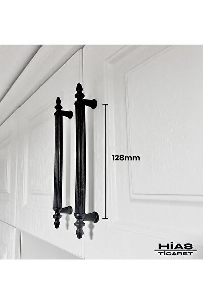 Norviva Vidasızdır 128mm Siyah Plastik Kumru Kulp Dolap Kapak Kulpu