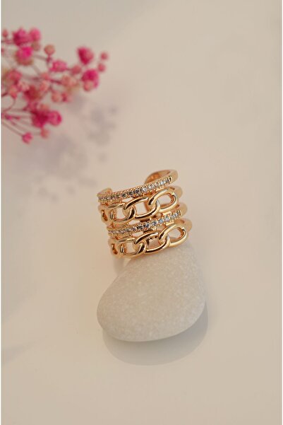 Mu Minamu Zincirli Model Earcuff Çoklu Kıkırdak Küpesi Delik Gerektirmez Kıkırdak Küpesi