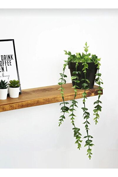 Genel Markalar Yapay Çiçek Siyah Saksıda Tek Dal Sarkık Çiçek