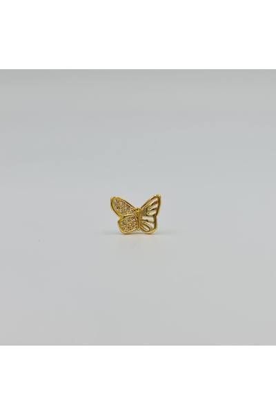 SE Jewellery Cerrahi Çelik Taşlı Kelebek Küpe Tragus Helix Kıkırdak Piercing