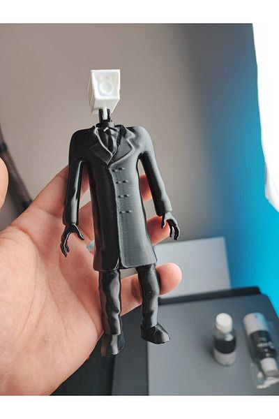 FigürDizayn Skibidi Toilet - Şibili Toilet Cameraman 3d Figure/bust - Adam Animation