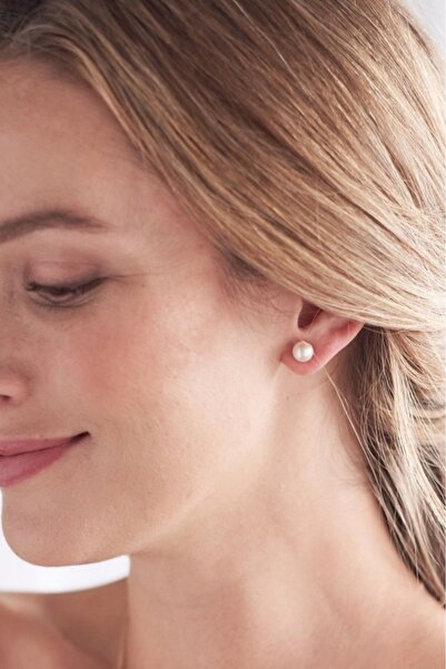 Mu Minamu 5 mm İnci Küpe Top İnci Küpe