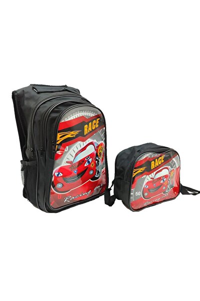 Kelebek Oyuncak Racing Car Temalı Sırt Çantası Beslenme Çantası 2li İlkokul Ç...