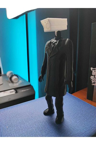 FigürDizayn Skibidi Toilet - Şibili Toilet Cameraman 3d Figure/bust - Adam Animation