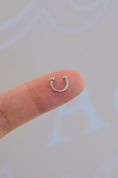 Mu Minamu Minik Toplu Paslanmaz Çelik Piercing Tragus Helix Lob Burun Dudak