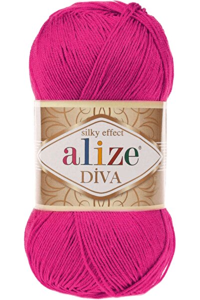 Alize Diva Merserize El Örgü Ipi Renk Kodu:149-fuşya