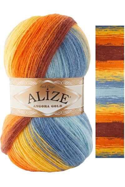 Alize Angora Gold Batik Χειροποίητο Πλεκτό Νήμα Μάλλινο Κωδικός Χρώματος:7647