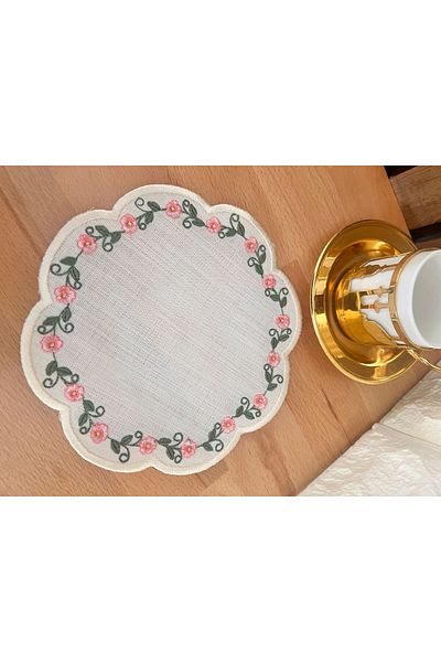 Nakışkonsept 1 Piece Flower Wreath Model Cocktail Napkin