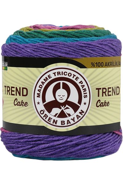 Ören Bayan Trend Cake Batik Patterned Marbled Knitted - Floss 628