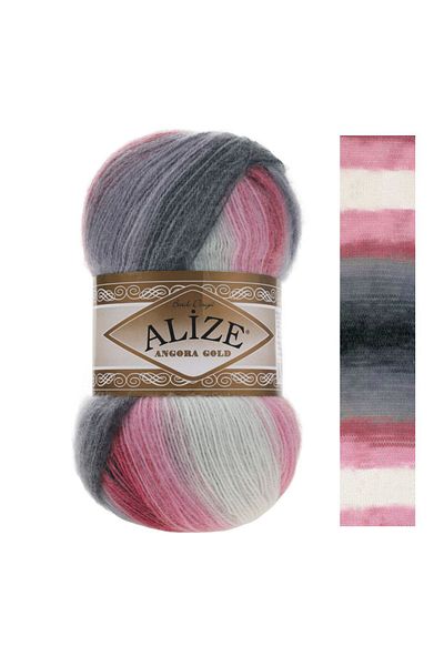 Alize Angora Gold Batik - 1602 Model, 100Gr 550m, 20% Wool 80% Acrylic Hand Knitting Lanyard Yarn
