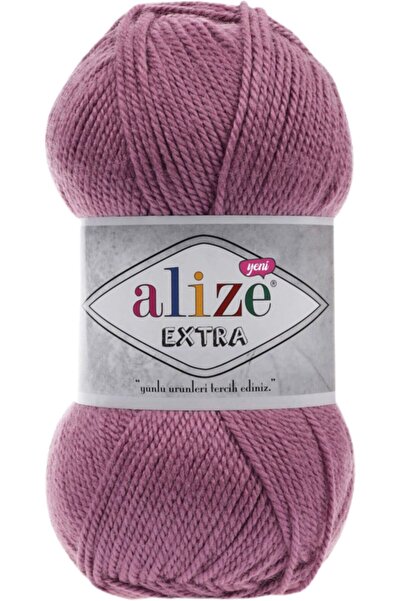 Alize Extra Patiklik El Örgü Ipi Ipliği Yünü Renk Kodu:28 Gül