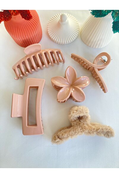 PREGIO 5-Piece Lotus-bow-rectangular-plush-harrow Knob Buckle Set