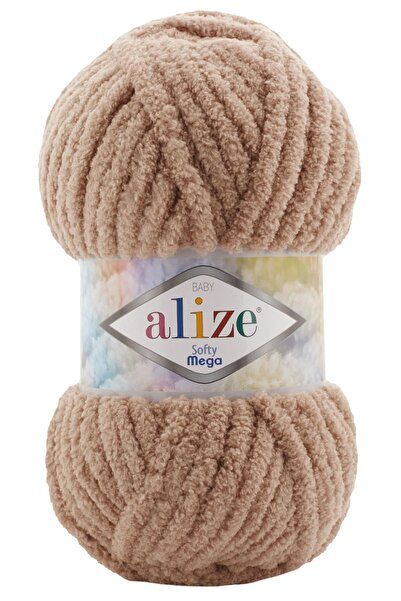 Alize Softy Mega (Kalın) 617 Sütlü Kahve El Örgü İpi