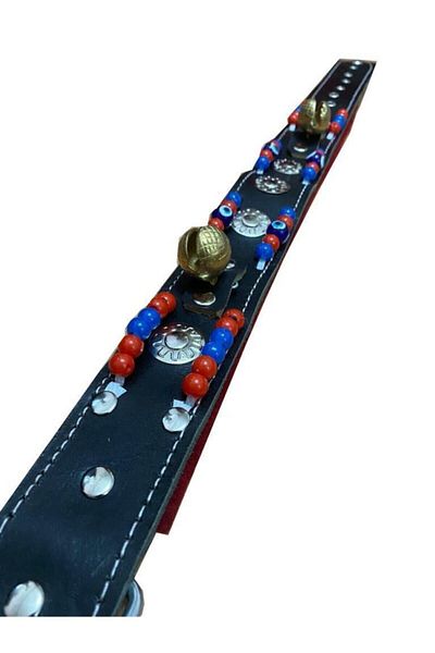 Sürmeli Tasma Leather Kangal Dog Collar with 2 Bells