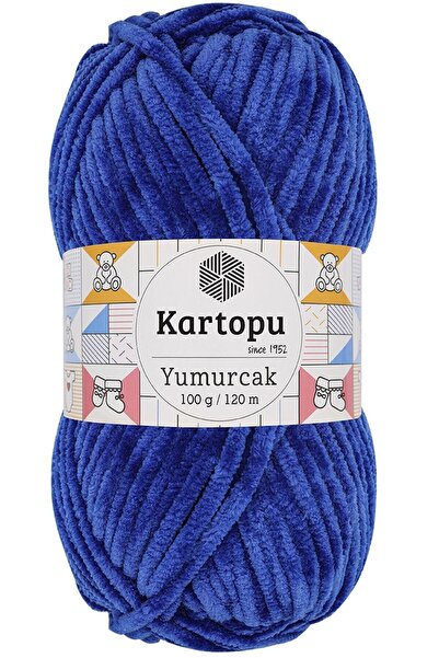 Generic Brand K.artopu Yumurcak Baršunasta Pređa za Ručno Pletenje Ponoćno Pl...