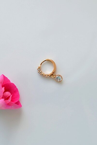 Mu Minamu Tektaş Sallantılı Helix Küpesi Mini Taşlı Küpe Piercing Tek Adet