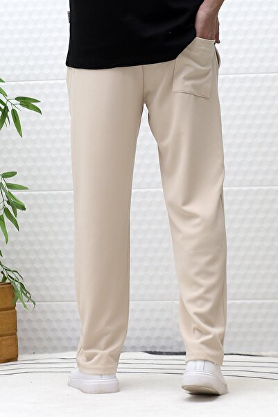 WAFRA Erkek Full Likralı Rahat Kesim Baggy Pantolon Bel Lastikli