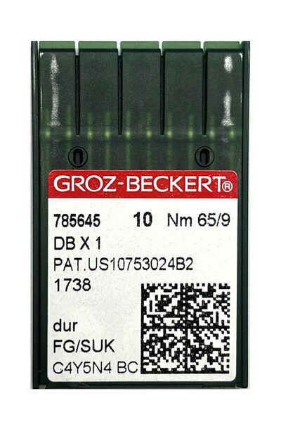 Groz Beckert Dikiş Makinesi Iğnesi DBx1 Düz Makine İnce Dip No:9