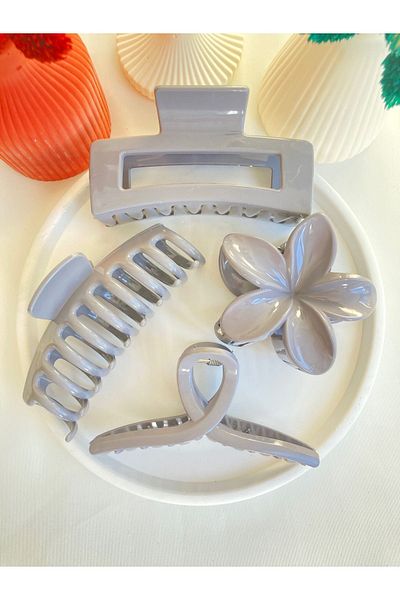 PREGIO Women's 4-Piece Large Size Xl Rake-Square-Lotus-Bow Imported A-Quality Latch Buckle Set