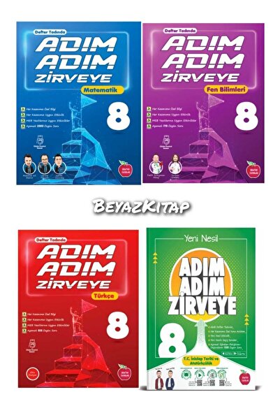 Newton Yayınları Newton 8. Sınıf Adım Adım Zirveye Türkçe Matematik Fen İnkılap Etkinlikli Soru Bankası20242025LGS
