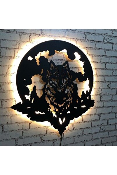 Genel Markalar Bozkurt Ledli Duvar Süsü Mdf Tablo Duvar Aksesuarı Ahşap Tablo