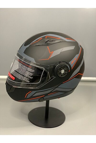 JK20 Jk 115 Güneş Vizörlü Çene Açılır Kask F3