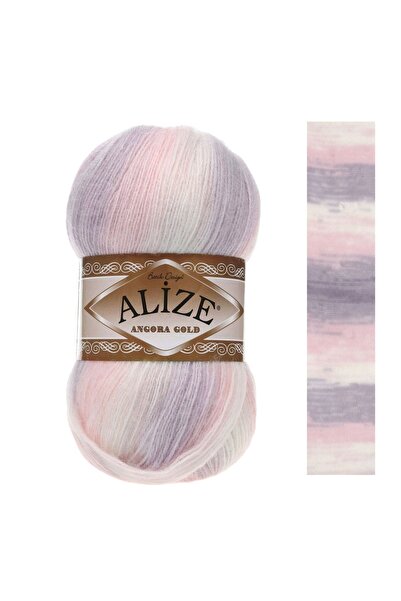 Alize Angora Gold Batik Ață de tricotat manuală din lână Cod de culoare:6554