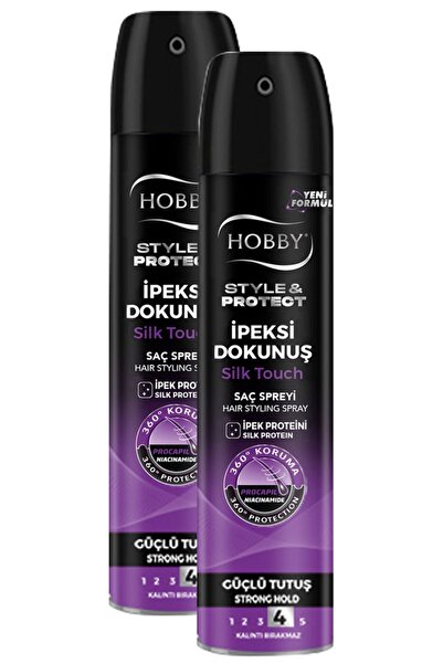 Hobby Ipeksi Dokunuş Güçlü Tutuş Saç Spreyi 2 X 250 Ml