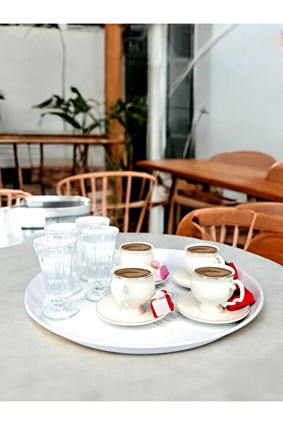 Bestofhome صينية تقديم معدنية عملية مقاس 38 سم