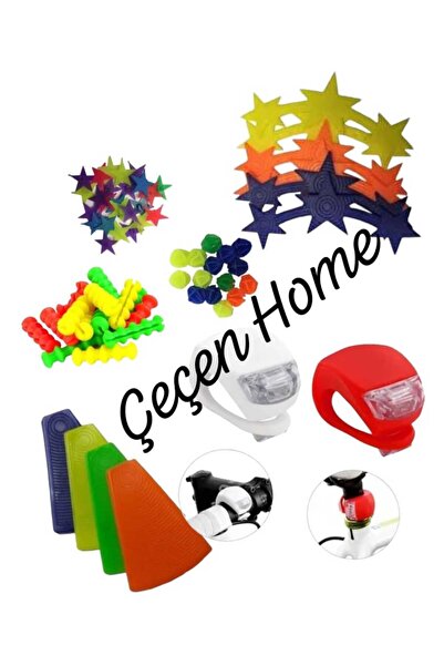 ÇEÇEN HOME (6 Parça) Bisiklet Sibop Işık Hediyeli Bisiklet Aksesuar Seti Bisi...