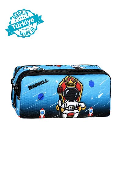 Niss Store Licențiat Waddell - Husă pentru creion cu 2 buzunare cu model astronaut albastru