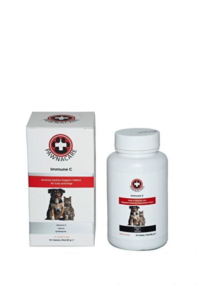 PAWNACARE Immune C Kedi Ve Köpekler Için Bağışıklık Sistemini Destekleyici Tablet 75 Tablet