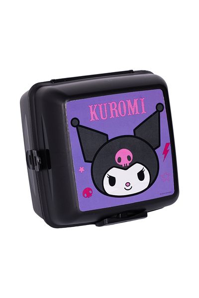 WİGGLE Wiggle Kuromi 4 Compartment Children's Lunch Box - Food Storage Container with Spoon and Fork