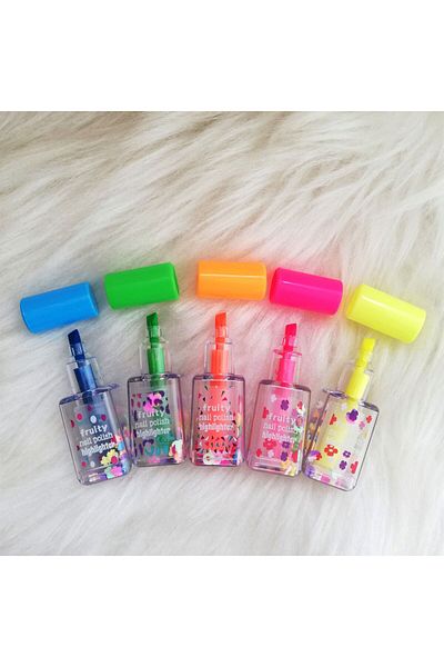 Polin 5-color Nail Polish Highlighter Set
