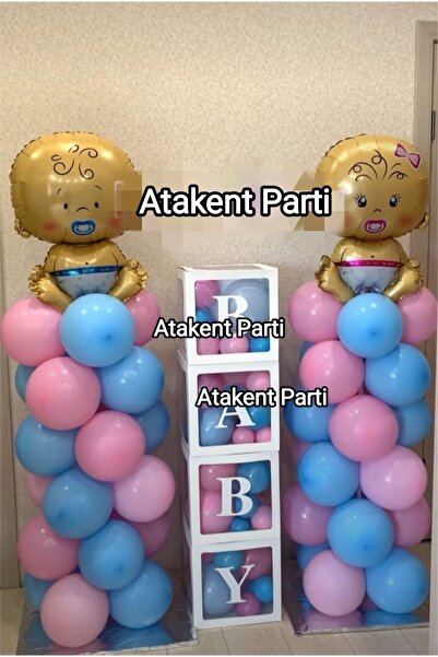 ATAKENT PARTİ Cinsiyet Belirleme Partisi Kız Mı Erkek Mi Boy Or Girl Mavi Erk...