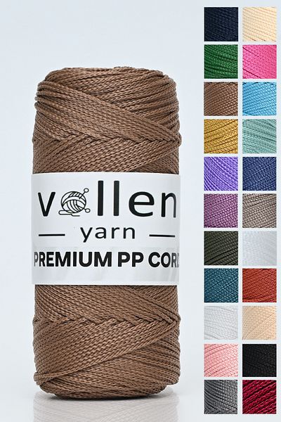 vollen yarn 1,5mm-150mt Πολυεστερικό νήμα μακραμέ, νήμα Supla, νήμα τσάντας, νήμα βραχιολιών, μακραμέ, καμήλα