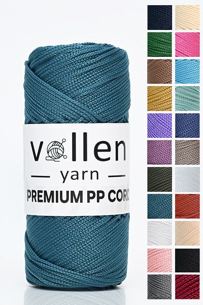 vollen yarn 1,5mm-150mt Πολυεστερικό νήμα μακραμέ, νήμα Supla, νήμα τσάντας, νήμα βραχιολιών, μακραμέ, μπλε βενζίνης