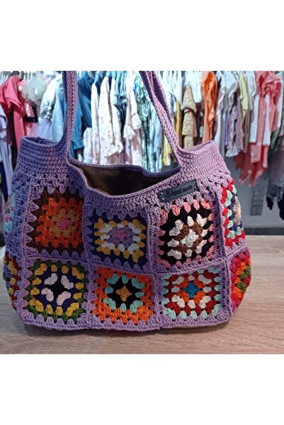 EL YAPIMI El Örgüsü Motifli Çanta