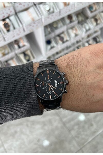 İSTLİV Black Analog Men's Wristwatch - with Calendar