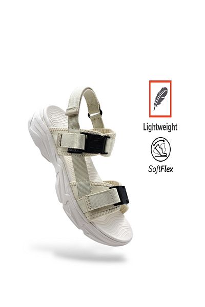 Hammer Jack Sandale sport de damă bej - ușoare și moi, design cu velcro