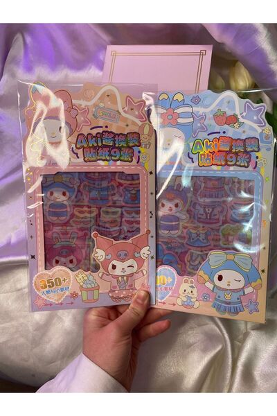 SANRIO Sanrıo karakterli sticker seti , şeffaf sticker 1 PAKET