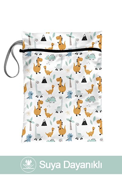 Bunnybons Dino - Islak/kuru Kirli Temiz Kıyafet, Mayo, Bebek Çamaşır Çantası ...
